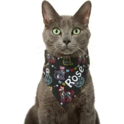 Frisco Dia De Los Muertos Personalized Dog & Cat Bandana -Meow Meals 287052 PT7. AC SS1800 V1623246538