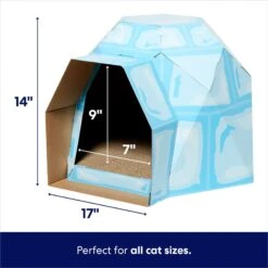 Frisco Igloo Cardboard Cat House -Meow Meals 287293 PT1. AC SS1800 V1692019985