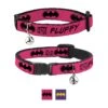 Buckle-Down DC Comics Batman Signal Personalized Breakaway Cat Collar With Bell