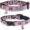 Buckle-Down Disney Minnie Mouse Expressions Polka Dot Personalized Breakaway Cat Collar With Bell -Meow Meals 290278 MAIN. AC SS1800 V1619736455