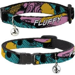 Buckle-Down Disney Nightmare Before Christmas Sally Dress Patchwork Personalized Breakaway Cat Collar With Bell