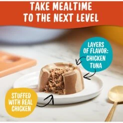 Meow Mix Tasty Layers Chicken & Tuna Recipe Stuffed With Real Chicken Swirled Paté Cat Food, 2.75-oz Can, Case Of 12 -Meow Meals 292094 PT3. AC SS1800 V1670620233