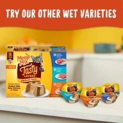 Meow Mix Tasty Layers Chicken & Tuna Recipe Stuffed With Real Chicken Swirled Paté Cat Food, 2.75-oz Can, Case Of 12 -Meow Meals 292094 PT6. AC SS1800 V1670621732