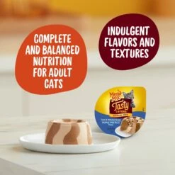 Meow Mix Tasty Layers Tuna & Whitefish Recipe Stuffed With Real Tuna Swirled Paté Cat Food, 2.75-oz Can, Case Of 12 -Meow Meals 292096 PT4. AC SS1800 V1661896380