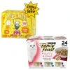 Tiny Tiger Chunks In Gravy Beef & Poultry Recipes Variety Pack Grain-Free Canned Cat Food & Fancy Feast Grilled Poultry & Beef Feast Variety Pack Canned Cat Food -Meow Meals 293928 MAIN. AC SS1800 V1668535172