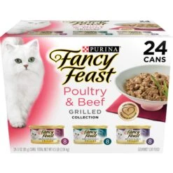 Tiny Tiger Chunks In Gravy Beef & Poultry Recipes Variety Pack Grain-Free Canned Cat Food & Fancy Feast Grilled Poultry & Beef Feast Variety Pack Canned Cat Food -Meow Meals 293928 PT1. AC SS1800 V1668550363