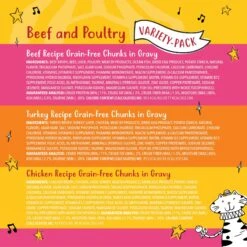 Tiny Tiger Chunks In Gravy Beef & Poultry Recipes Variety Pack Grain-Free Canned Cat Food & Fancy Feast Grilled Poultry & Beef Feast Variety Pack Canned Cat Food -Meow Meals 293928 PT7. AC SS1800 V1668551594