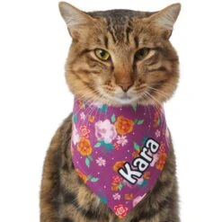 Frisco Fall Floral Personalized Dog & Cat Bandana -Meow Meals 296990 PT7. AC SS1800 V1627653979