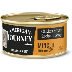 American Journey Minced Chicken & Tuna Recipe In Gravy Grain-Free Canned Cat Food & Wellness Minced Tuna Dinner Grain-Free Canned Cat Food -Meow Meals 297758 PT1. AC SS1800 V1694612270