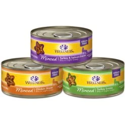 American Journey Minced Poultry & Seafood In Gravy Variety Pack Grain-Free Canned Cat Food & Wellness Complete Health Minced Poultry Pleasers Variety Pack Grain-Free Canned Cat Food -Meow Meals 297768 PT1. AC SS1800 V1694612912