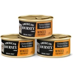 American Journey Minced Poultry & Seafood In Gravy Variety Pack Grain-Free Canned Cat Food & Wellness Complete Health Minced Poultry Pleasers Variety Pack Grain-Free Canned Cat Food -Meow Meals 297768 PT5. AC SS1800 V1694612974