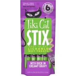Tiki Cat Stix Duck In Creamy Gravy Grain-Free Wet Cat Treat, 3-oz Pouch, Pack Of 6 & Tiki Cat Luau Variety Pack Grain-Free Canned Cat Food -Meow Meals 298546 PT5. AC SS1800 V1702939354