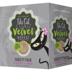 Tiki Cat Luau Velvet Mousse Variety Pack Grain-Free Wet Cat Food, 2.8-oz Pouch, Case Of 12 & American Journey Landmark Broths Tuna, Shrimp & Whitefish Recipe Wet Cat Food Complement Pouches, 1.4 Oz Case Of 16 -Meow Meals 298552 PT1. AC SS1800 V1701115719