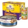 Wellness Chicken & Turkey Lovers Canned Cat Food, 3-oz, Case Of 24 & Wellness CORE Signature Selects Shredded Boneless Chicken & Chicken Liver Entree In Sauce Grain-Free Natural Canned Cat Food -Meow Meals 298656 MAIN. AC SS1800 V1621295852