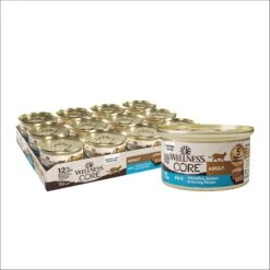 Wellness CORE Natural Grain-Free Turkey & Chicken Liver Pate Canned Kitten Food & Wellness CORE Grain-Free Salmon, Whitefish & Herring Pate Canned Kitten & Cat Food -Meow Meals 298714 PT5. AC SS1800 V1621991279