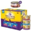 Wellness Seafood Pate Favorites Canned Cat Food, 3-oz, Case Of 24 & Wellness CORE Signature Selects Flaked Skipjack Tuna & Wild Salmon Entree In Broth Grain-Free Canned Cat Food -Meow Meals 298732 MAIN. AC SS1800 V1621296757