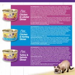 Wellness Seafood Pate Favorites Canned Cat Food, 3-oz, Case Of 24 & Wellness CORE Signature Selects Flaked Skipjack Tuna & Wild Salmon Entree In Broth Grain-Free Canned Cat Food -Meow Meals 298732 PT6. AC SS1800 V1621984075