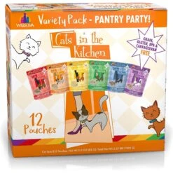 Weruva Cats In The Kitchen Cuties Variety Pack Grain-Free Canned Cat Food & American Journey Landmark Seafood & Chicken In Broth Variety Pack Grain-Free Canned Cat Food, 3-oz, Case Of 12 -Meow Meals 298754 PT1. AC SS1800 V1623201450