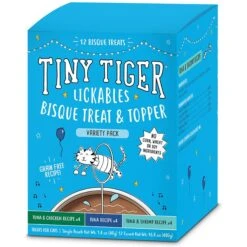 Tiny Tiger, Lickables, Variety Pack, Bisque Cat Treat & Topper -Meow Meals 299262 PT8. AC SS1800 V1668548679