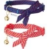 Blueberry Pet Sleek Handsome Diagonal Striped Breakaway Bow Tie Personalized Cat Collar, 2 Count 2 Blueberry Pet Sleek Handsome Diagonal Striped Breakaway Bow Tie Personalized Cat Collar, 2 Count -Meow Meals 300629 PT1. AC SS1800 V1623144451