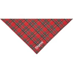 Frisco Tartan Plaid Embroidered Personalized Dog & Cat Bandana -Meow Meals 301157 PT3. AC SS1800 V1628013767