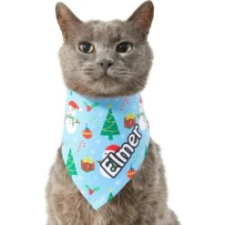 Frisco Snowman & Presents Personalized Dog & Cat Bandana -Meow Meals 301373 PT7. AC SS1800 V1628100101