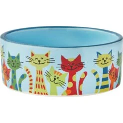 Frisco New York Non-skid Ceramic Cat Dish & Frisco New York Non-skid Ceramic Cat Bowl -Meow Meals 302488 PT5. AC SS1800 V1623082944