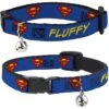 Buckle-Down DC Comics Superman Shield Personalized Breakaway Cat Collar With Bell -Meow Meals 306375 MAIN. AC SS1800 V1625253504