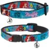 Buckle-Down Disney Ariel & Flounder Vivid Underwater Poses Personalized Breakaway Cat Collar With Bell -Meow Meals 306377 MAIN. AC SS1800 V1625249577