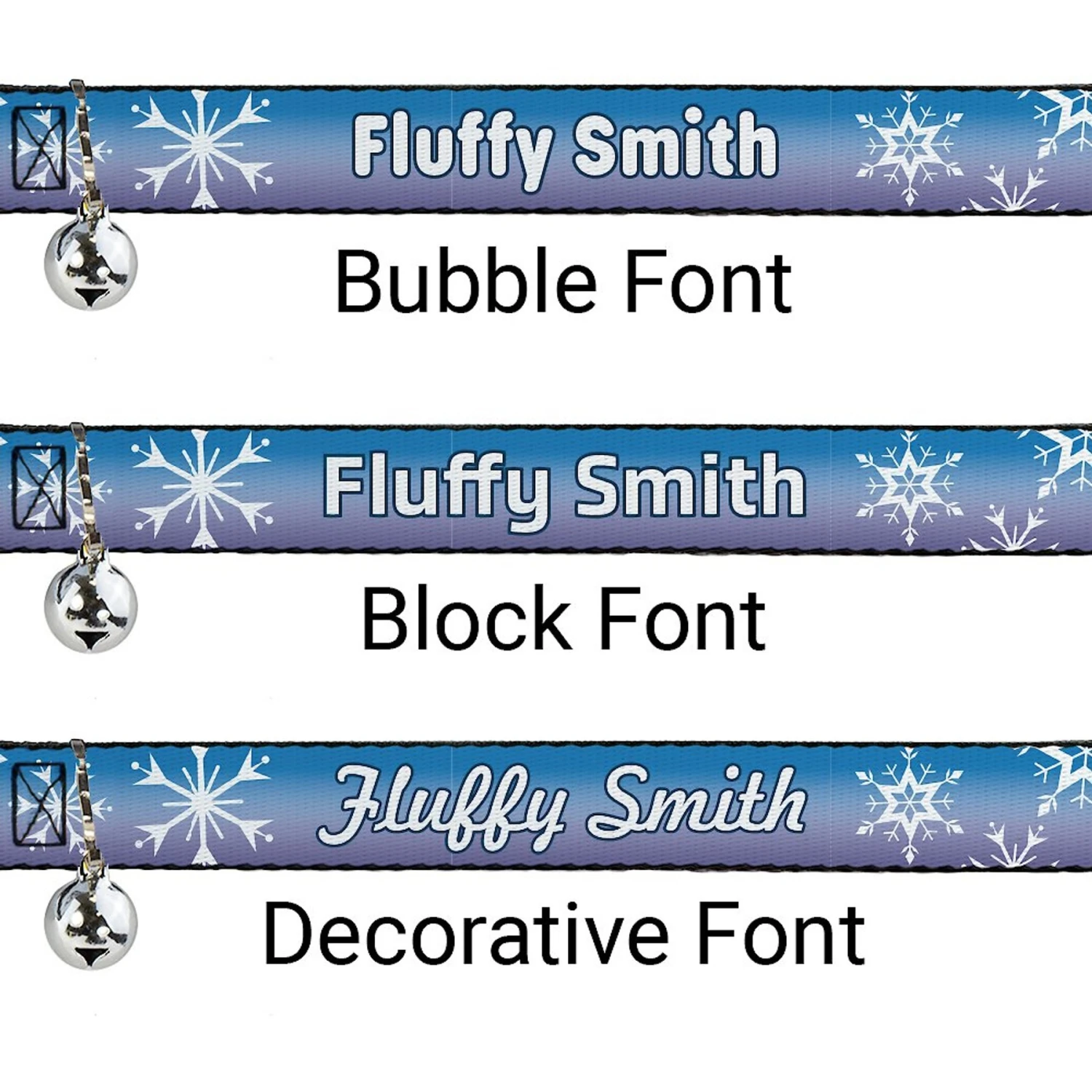 Buckle-Down Disney Frozen II Snowflakes Personalized Breakaway Cat Collar With Bell 4 Buckle-Down Disney Frozen II Snowflakes Personalized Breakaway Cat Collar With Bell - Image 2