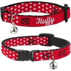 Buckle-Down Disney Minnie Mouse Silhouette Personalized Breakaway Cat Collar With Bell