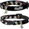 Buckle-Down Disney The Sensational Six Smiling Faces Personalized Breakaway Cat Collar With Bell -Meow Meals 306402 MAIN. AC SS1800 V1625253220