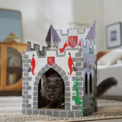 Frisco Castle Cardboard Cat House, 2-Story -Meow Meals 308822 PT4. AC SS1800 V1688677261