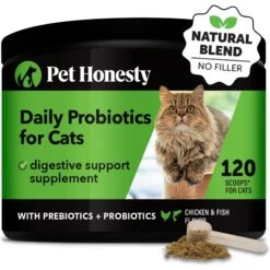 PetHonesty Digestive Probiotics+ Premium Gut + Immune Health Cat Supplement
