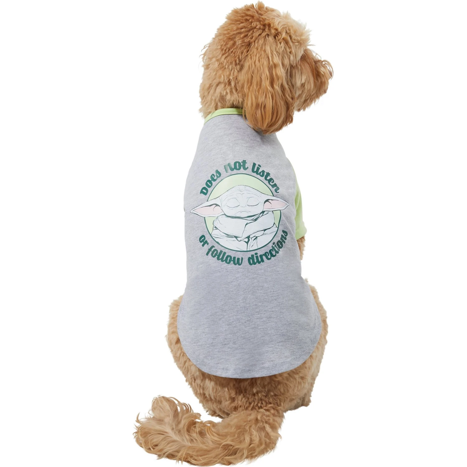 STAR WARS THE MANDALORIAN GROGU "Doesn't Listen" Dog & Cat Raglan T-shirt 3 STAR WARS THE MANDALORIAN GROGU "Doesn't Listen" Dog & Cat Raglan T-shirt