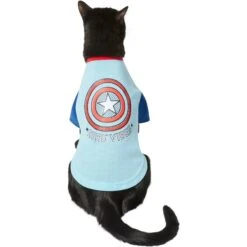 Marvel 's Captain America "Hero Vibes" Dog & Cat T-shirt -Meow Meals 311925 PT2. AC SS1800 V1643323727