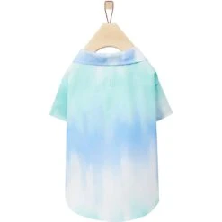 Frisco Blue Tie Dye Dog & Cat Shirt -Meow Meals 312200 PT3. AC SS1800 V1644882819