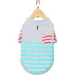 Frisco Striped Polo Dog & Cat Shirt -Meow Meals 312208 PT3. AC SS1800 V1644885261