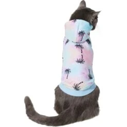 Frisco Palm Tree Dog & Cat Hoodie -Meow Meals 312241 PT2. AC SS1800 V1644881952
