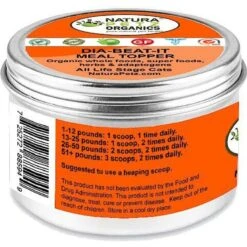 Natura Petz Organics Dia-Beat-It Cat Supplement, 4-oz Jar -Meow Meals 314159 PT2. AC SS1800 V1692643895