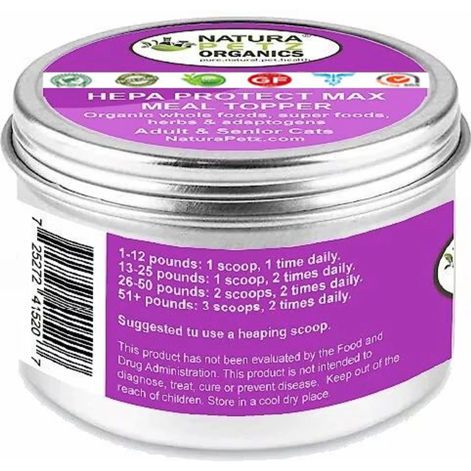 Natura Petz OrganicsHEPA PROTECT MAX MEAL TOPPER - Liver, Kidney, Bladder & Gall Bladder Support & Cleanse* Cat Supplement 5 Natura Petz OrganicsHEPA PROTECT MAX MEAL TOPPER - Liver, Kidney, Bladder & Gall Bladder Support & Cleanse* Cat Supplement - Image 3