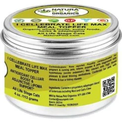 Natura Petz Organics I CELLEBRATE LIFE MAX MEAL TOPPER- Antioxidant Cellular Boost + Adjunctive Lipoma Support* Cat Supplement -Meow Meals 314171 PT2. AC SS1800 V1692644302