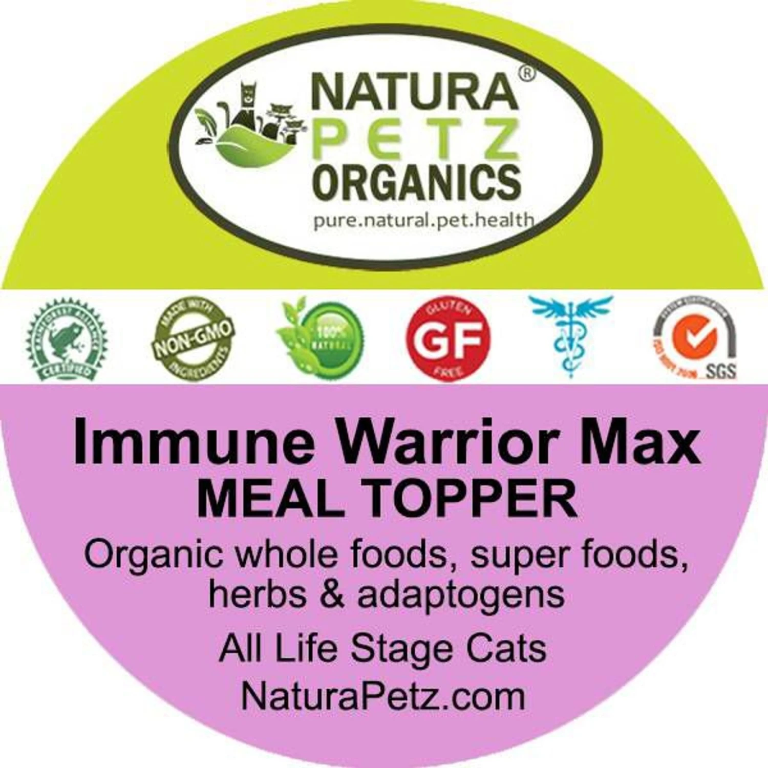 Natura Petz Organics IMMUNE WARRIOR MAX MEAL TOPPER* MASTER BLEND Immune Regulator & Anti-Inflammatory Support* Cat Supplement 6 Natura Petz Organics IMMUNE WARRIOR MAX MEAL TOPPER* MASTER BLEND Immune Regulator & Anti-Inflammatory Support* Cat Supplement - Image 4