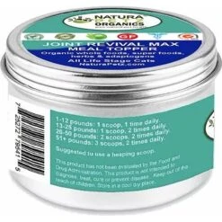 Natura Petz Organics JOINT REVIVAL MAX MASTER BLEND MEAL TOPPER* Neuro Muscular Hip & Joint Support* Cat Supplement -Meow Meals 314179 PT2. AC SS1800 V1692646332