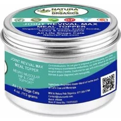 Natura Petz Organics JOINT REVIVAL MAX MASTER BLEND MEAL TOPPER* Neuro Muscular Hip & Joint Support* Cat Supplement -Meow Meals 314179 PT3. AC SS1800 V1692646013