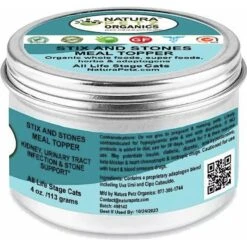 Natura Petz Organics STIX AND STONES MEAL TOPPER* Kidney, Urinary Tract Infection & Stone Support* Cat Supplement -Meow Meals 314203 PT3. AC SS1800 V1692643835