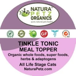 Natura Petz Organics TINKLE TONIC MEAL TOPPER* Urethral Blockage Support* Cat Supplement -Meow Meals 314211 PT1. AC SS1800 V1692646330