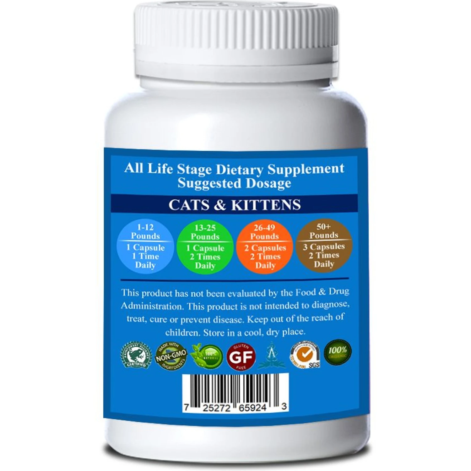 Natura Petz Organics Heart Master Cat Supplement, 90 Count 4 Natura Petz Organics Heart Master Cat Supplement, 90 Count - Image 2