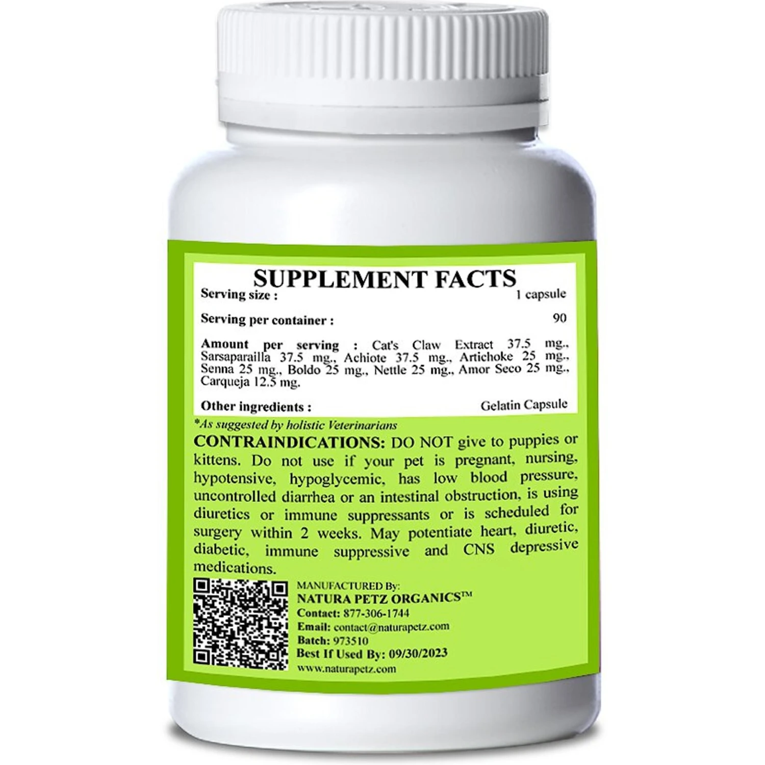 Natura Petz Organics Toxin Avenger Cat Supplement, 90 Count 4 Natura Petz Organics Toxin Avenger Cat Supplement, 90 Count - Image 2