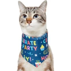 Frisco Celebration Dog & Cat Bandana -Meow Meals 315133 PT2. AC SS1800 V1646439780